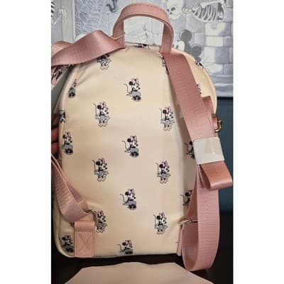 Loungefly Disney Minnie Mouse Cloth Backpack and Wallet - Thumbnail 6