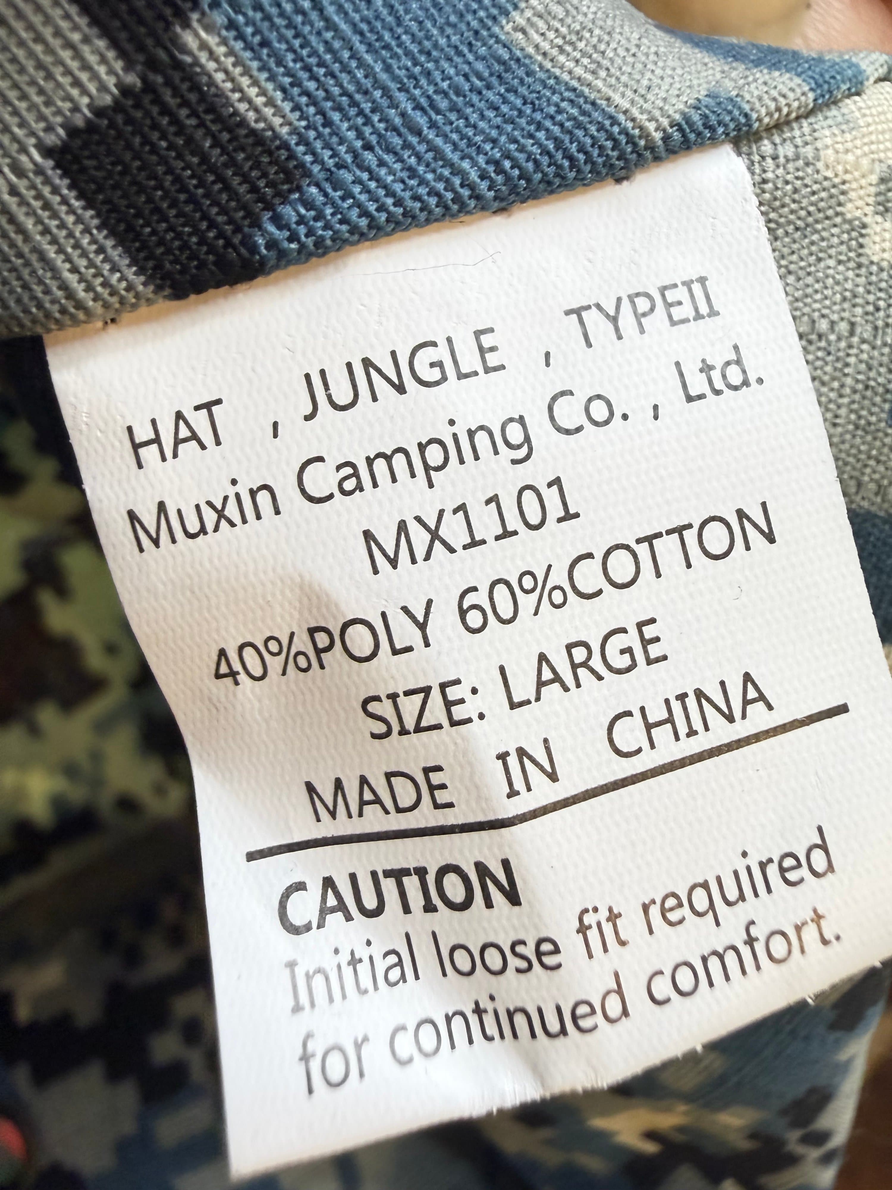 Military Jungle Boonie Hat Type II ACU Digital Camo Sz L Reversible Muxin - Thumbnail 3