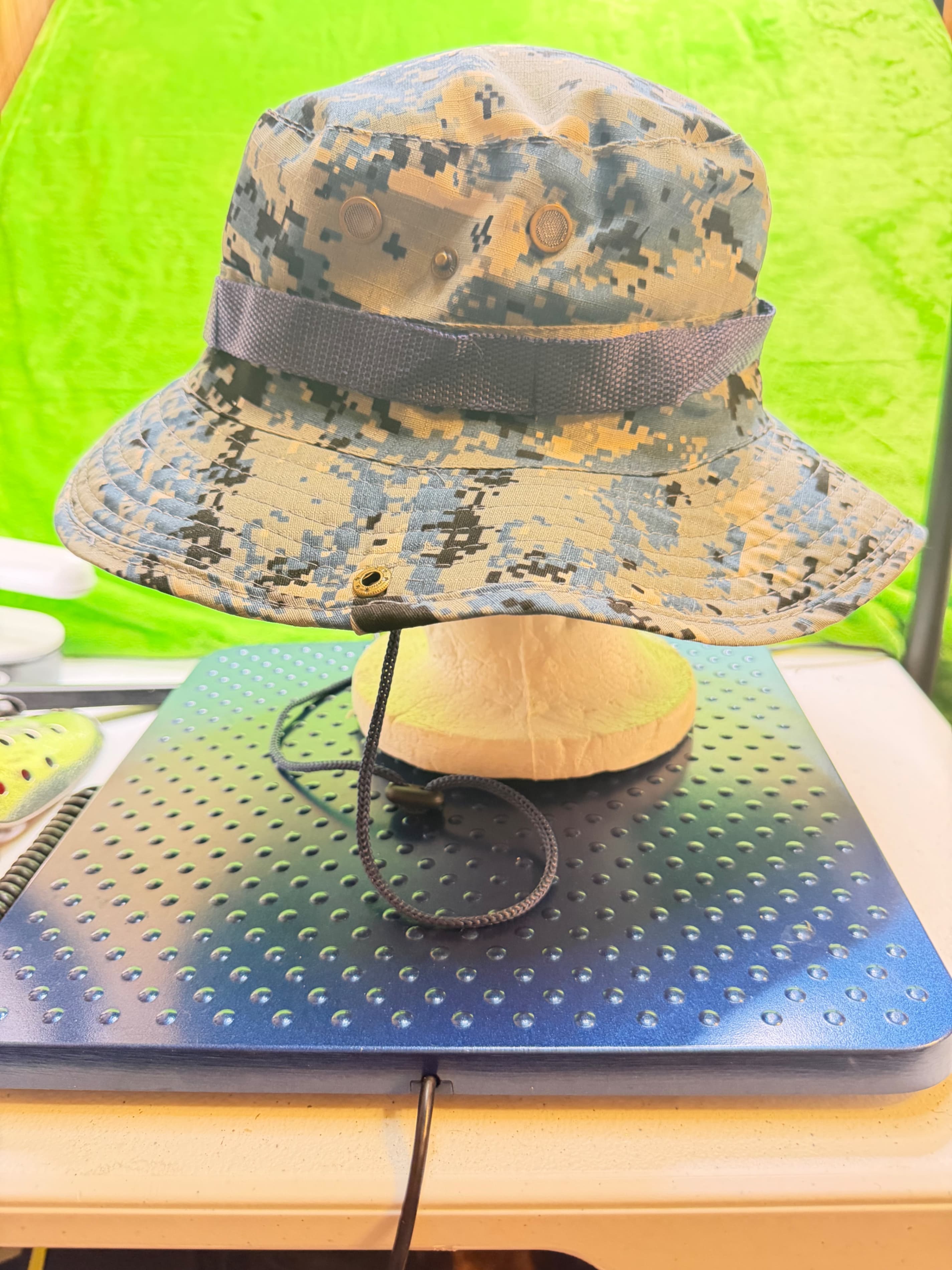 Military Jungle Boonie Hat Type II ACU Digital Camo Sz L Reversible Muxin - Thumbnail 2