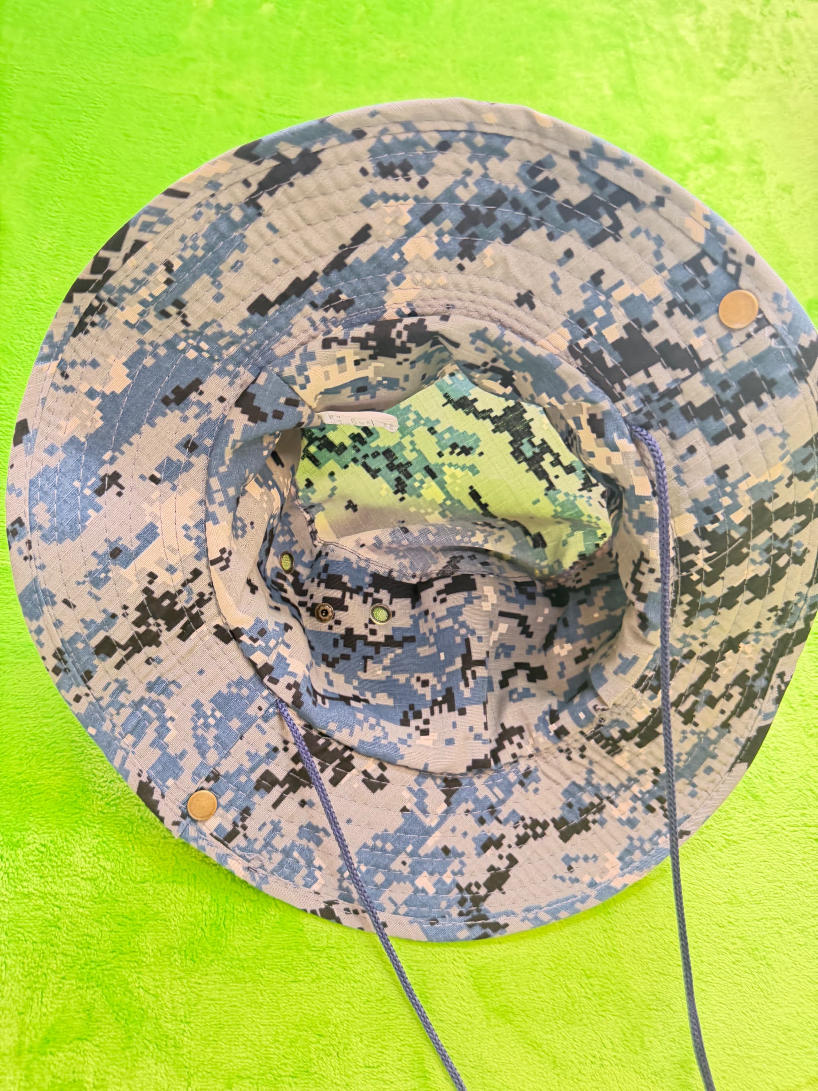 Military Jungle Boonie Hat Type II ACU Digital Camo Sz L Reversible Muxin - Thumbnail 5