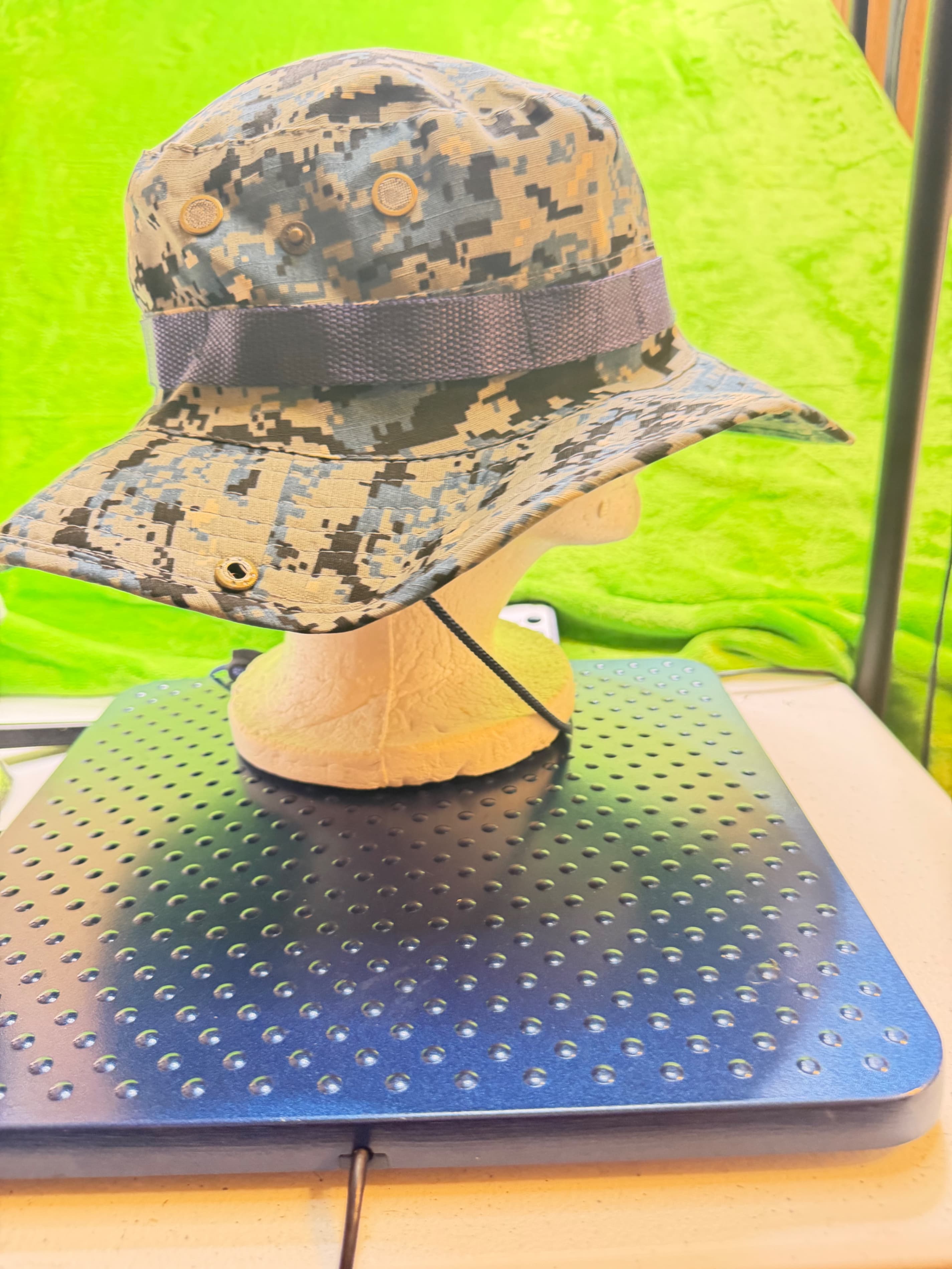 Military Jungle Boonie Hat Type II ACU Digital Camo Sz L Reversible Muxin - Thumbnail 8