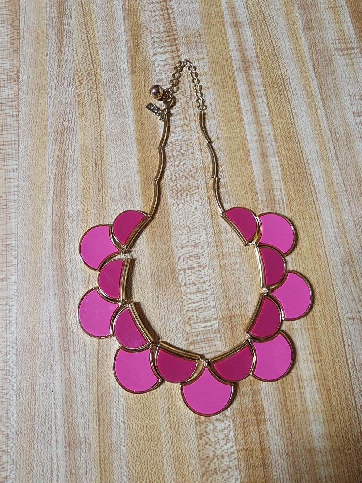 Kate Spade Pink Sweetheart Scalloped Necklace