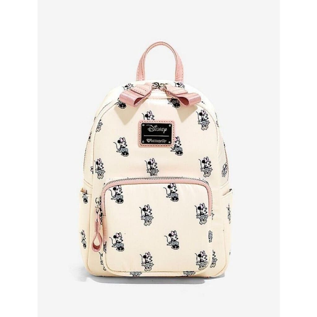 Loungefly Disney Minnie Mouse Cloth Backpack and Wallet