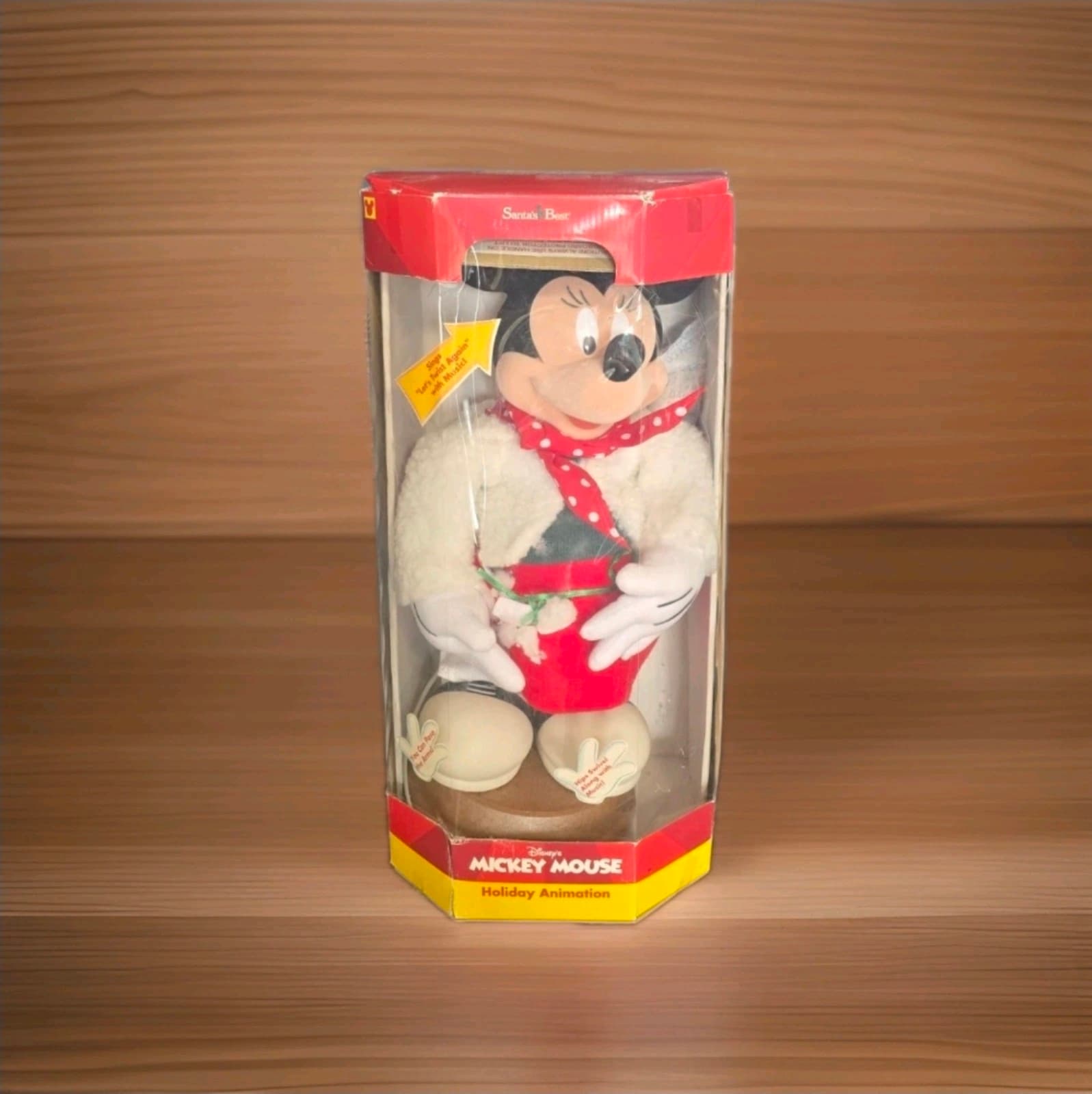 Vtg 1997 Santa's Best Minnie Mouse Let's Twist Again Animated for Parts/Repair
