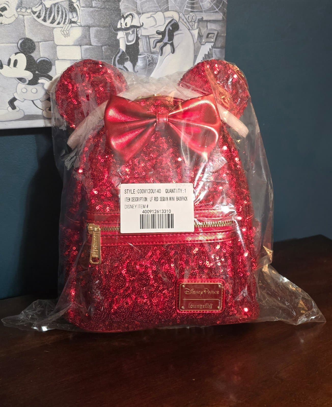 Loungefly Disney Parks Redd Minnie Mouse Backpack