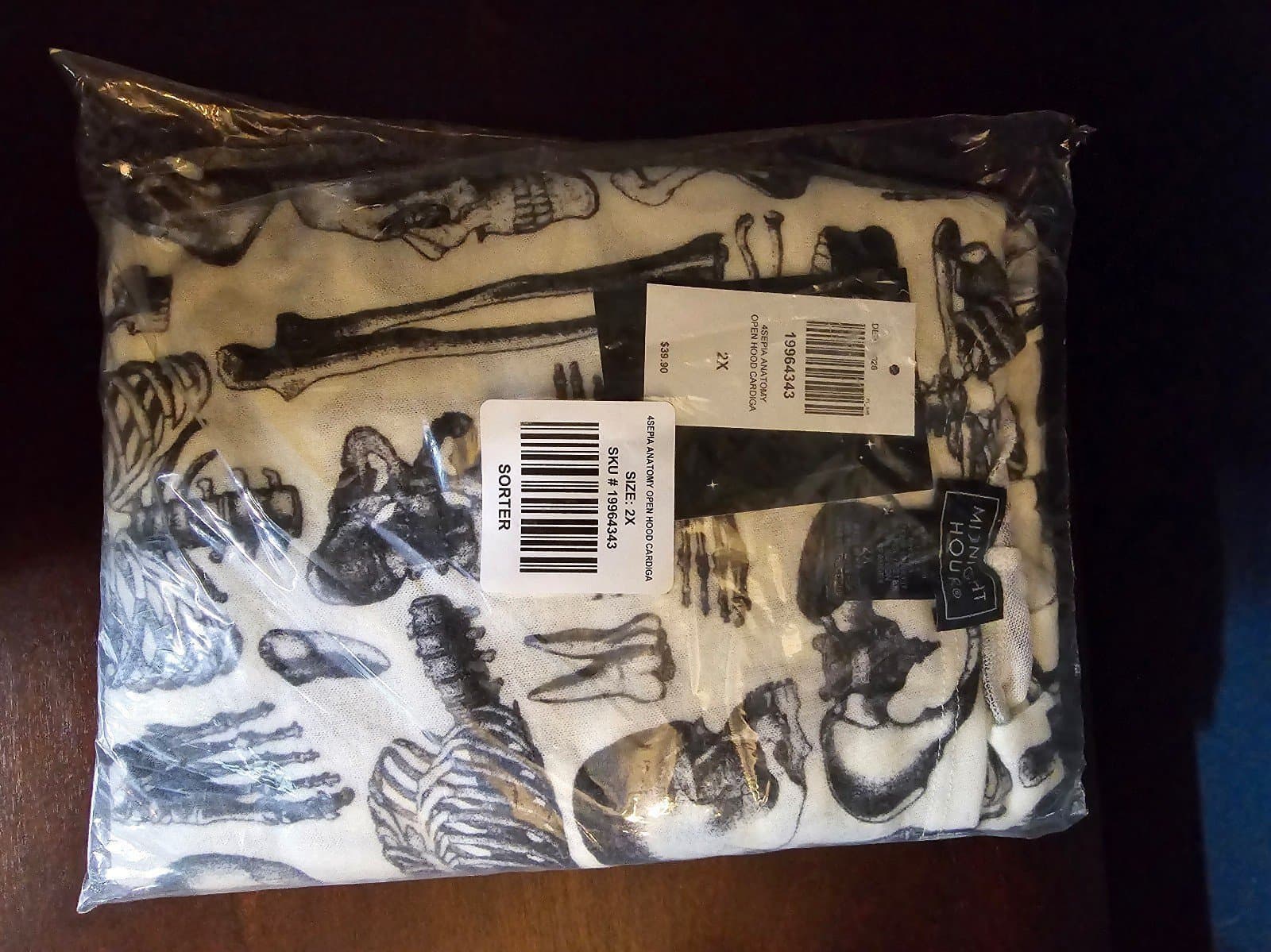 Hot Topic Anatomy Allover Print Hooded Open Cardigan - Thumbnail 5