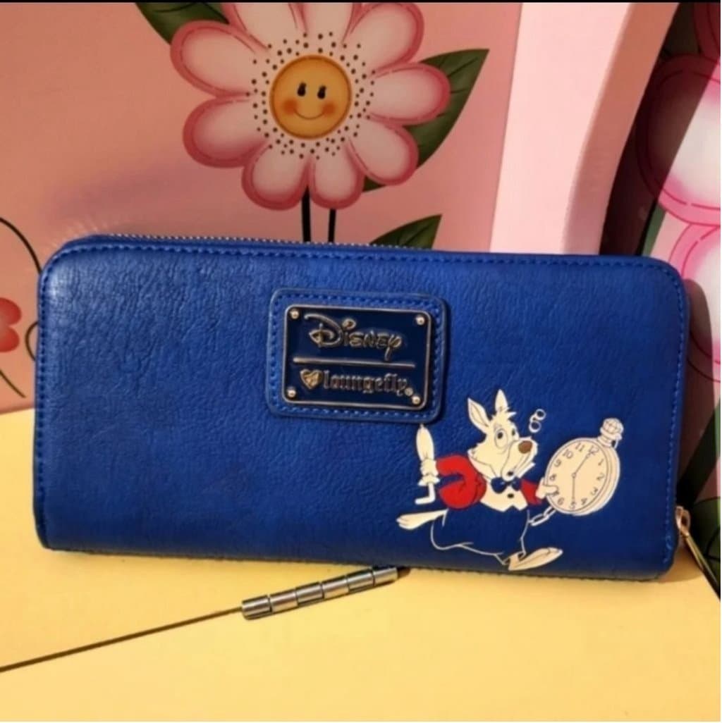Rare Loungefly ❤️ Logo Disney Alice In Wonderland Clock Wallet - Thumbnail 3