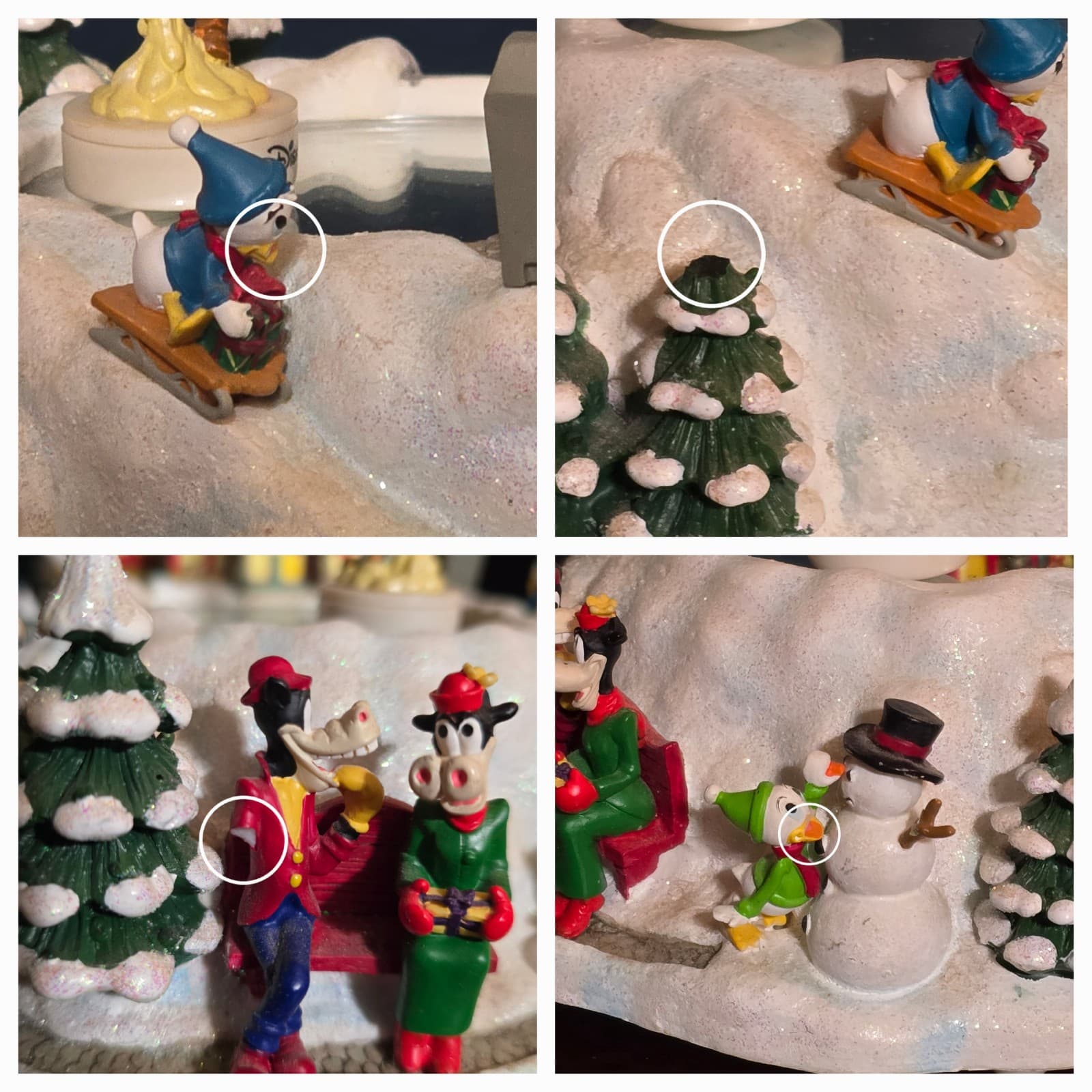 Disney Christmas 1999 Mickey Mouse Donald Duck Snow Globe READ - Thumbnail 9