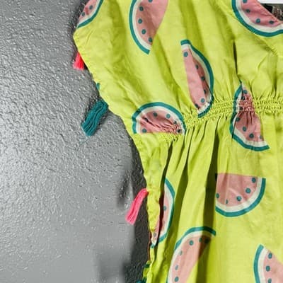 Cat & Jack Girls Sz. 4-5 Green Watermelon Pattern Lightweight Swim Cover Pool - Thumbnail 2