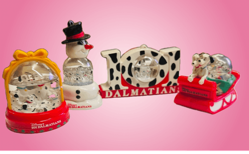 Disney 101 Dalmatians 1996 Vintage Snow Globe Collection Set 4 + Figurine - Thumbnail 6