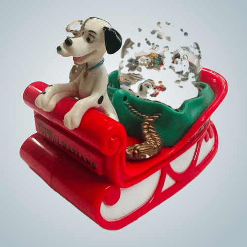 Disney 101 Dalmatians 1996 Vintage Snow Globe Collection Set 4 + Figurine - Thumbnail 3