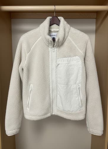 Goodfellow & Co Sherpa Fleece Full-Zip Jacket Cream XL Recycled - Thumbnail 3