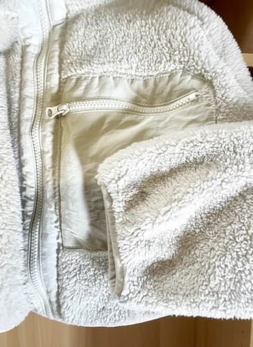 Goodfellow & Co Sherpa Fleece Full-Zip Jacket Cream XL Recycled - Thumbnail 5