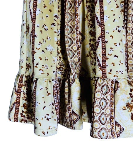 Beautees Girls Yellow Floral Geometric Shift Dress Sz 7 Short Sleeve Summer - Thumbnail 3