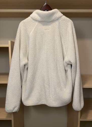 Goodfellow & Co Sherpa Fleece Full-Zip Jacket Cream XL Recycled - Thumbnail 4