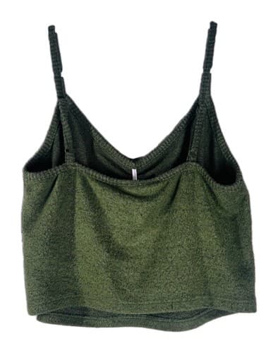 No Boundaries Green Crop Top Spaghetti Strap S Rayon Blend Excellent Condition - Thumbnail 2