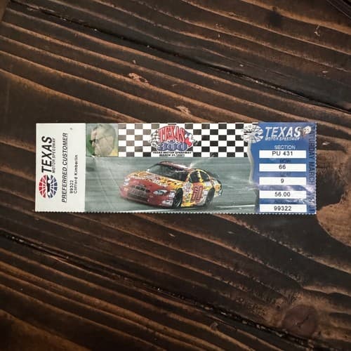 Texas Motor Speedway 2001 2002 NASCAR Collector Programs Dale Jr Ticket - Thumbnail 8