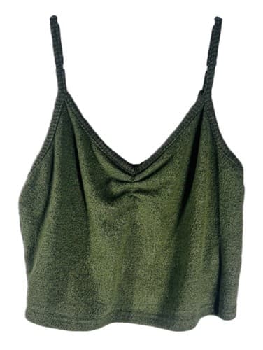 No Boundaries Green Crop Top Spaghetti Strap S Rayon Blend Excellent Condition
