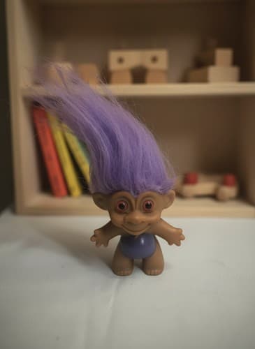 Vintage Troll Dolls Lot 3 1990s Ace Novelty Teal Purple Red Hair - Thumbnail 4