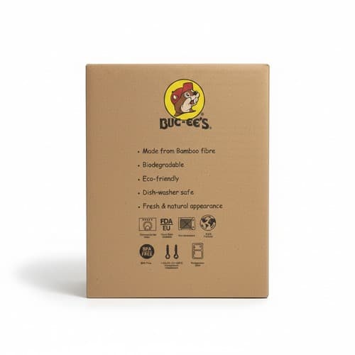 Buc-ee's Bamboo Fibre Sippy Cup 10oz BPA Free Yellow Red New - Thumbnail 4