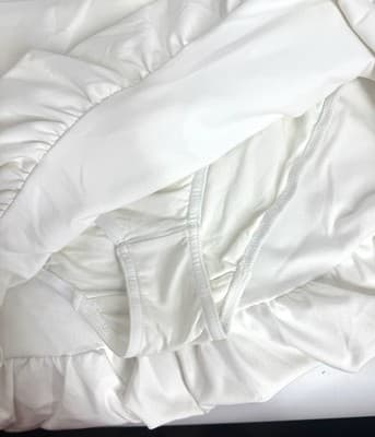 Vital Life Drop Waist White Bubble Skirt Size XL Fun Party Skirt 90’s Style - Thumbnail 3
