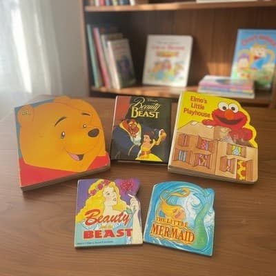 Vintage Childrens Board Book Lot Disney Sesame Street Fairy Tales 1980s 1990s