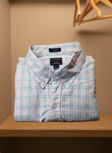 J.Crew Re-Imagined Flex Washed Slim Fit Medium Plaid Button-Down Shirt - Thumbnail 2