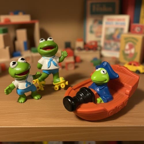 Muppet Babies Baby Kermit Figure Lot x3 McDonald's Happy Meal 1980s