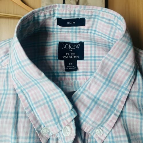 J.Crew Re-Imagined Flex Washed Slim Fit Medium Plaid Button-Down Shirt - Thumbnail 3