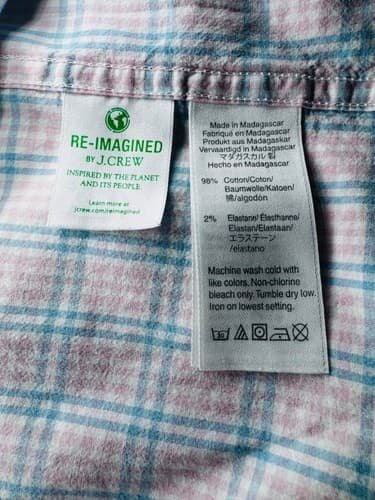J.Crew Re-Imagined Flex Washed Slim Fit Medium Plaid Button-Down Shirt - Thumbnail 7