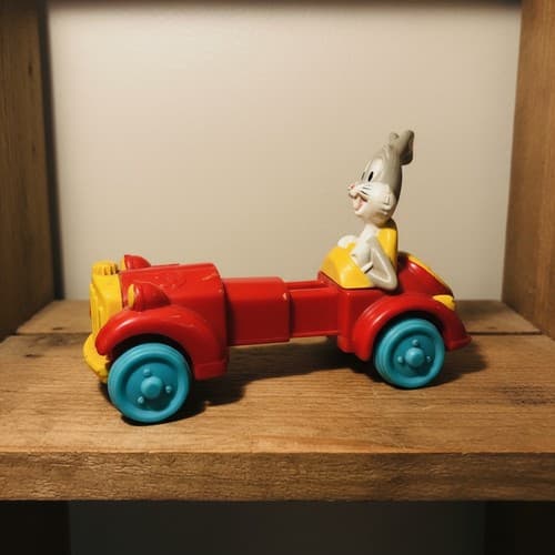Looney Tunes Disney 1990s Toy Lot 7pc Taz Plush Cars PEZ Acme Brick - Thumbnail 6