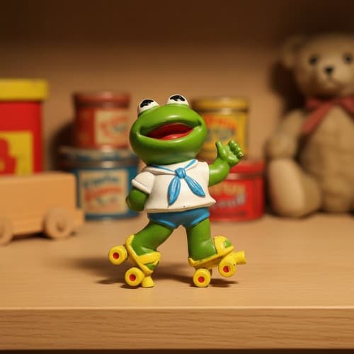 Muppet Babies Baby Kermit Figure Lot x3 McDonald's Happy Meal 1980s - Thumbnail 2