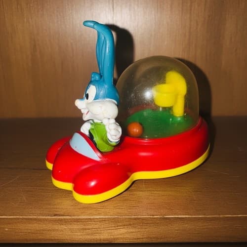 Looney Tunes Disney 1990s Toy Lot 7pc Taz Plush Cars PEZ Acme Brick - Thumbnail 3