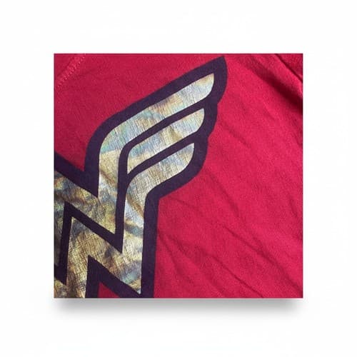 DC Comics Girls Wonder Woman Red Graphic T-Shirt Gold Logo Size M 7/8 Short - Thumbnail 4