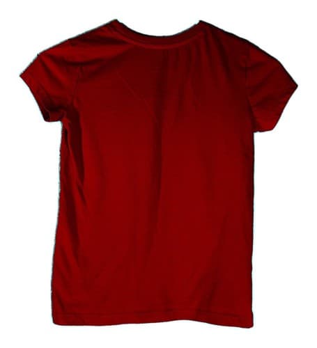 DC Comics Girls Wonder Woman Red Graphic T-Shirt Gold Logo Size M 7/8 Short - Thumbnail 3