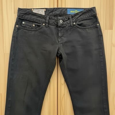 Dondup Noah Men's Black Straight Denim Jeans Size 30 100% Cotton Italy Excellent - Thumbnail 4