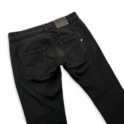 Dondup Noah Men's Black Straight Denim Jeans Size 30 100% Cotton Italy Excellent - Thumbnail 3