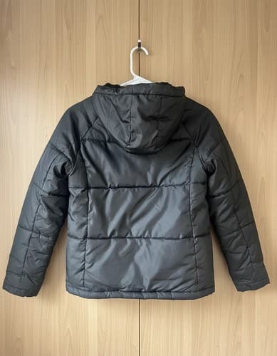 Swiss Tech Kids Black Hooded Puffer Jacket Size XS 4-5 Fleece Lined Warm Coat - Thumbnail 3