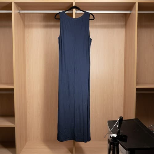Amazon Essentials Women's Navy Blue Sleeveless Maxi Tank Dress Size Large Tall - Thumbnail 3