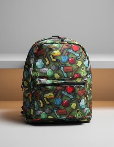 Bioworld Minecraft Sword Pickaxe All Over Sublimated Print Laptop School - Thumbnail 3