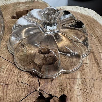 Anchor Hocking Pumpkin Glass Candy Jar with Lid for Fall Food Storage Decor - Thumbnail 4