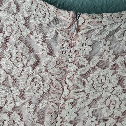 Girls Pink Floral Lace Fit and Flare Dress Size 130 3/4 Sleeve Knee Length Party - Thumbnail 6