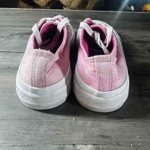 Wonder Nation Girls Pink Canvas Low Top Memory Foam Tennis Shoes Size 1 Youth - Thumbnail 6