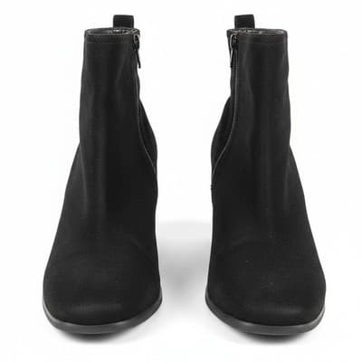 Pierre Dumas Women's Black Suede Block Heel Ankle Boots Size 9 Good Condition - Thumbnail 2