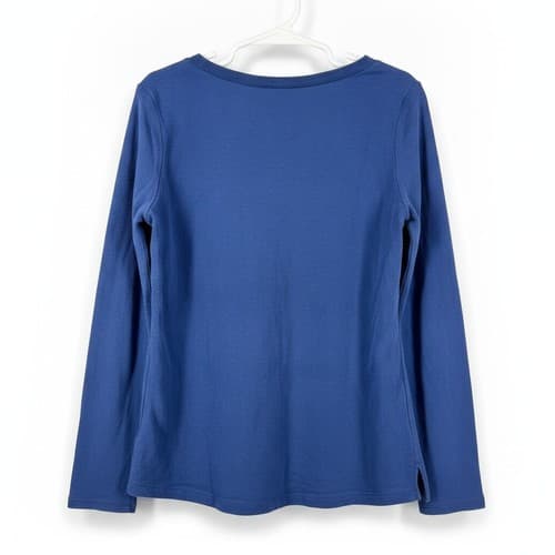 Carter's Girls Blue Wish Sequin Long Sleeve Shirt Size 8 Cotton Blend Tee - Thumbnail 3