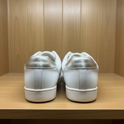 Mia Alisa Women's White Silver Low Top Sneakers 8.5M Casual Shoes Athleisure - Thumbnail 5