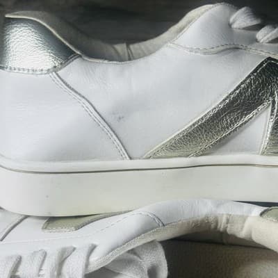 Mia Alisa Women's White Silver Low Top Sneakers 8.5M Casual Shoes Athleisure - Thumbnail 11