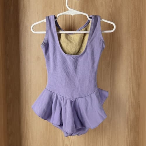 Eurotard Girls Purple Ruffle Dance Leotard Size Small Cotton Spandex Ballet - Thumbnail 2