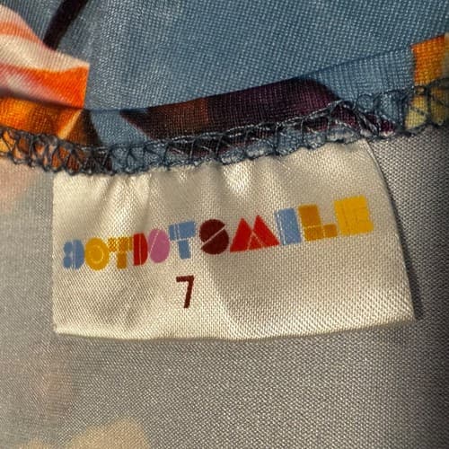 DotDotSmile Girls Floral Tank Dress Size 7 Blue Orange Rose Print Summer Fun - Thumbnail 6
