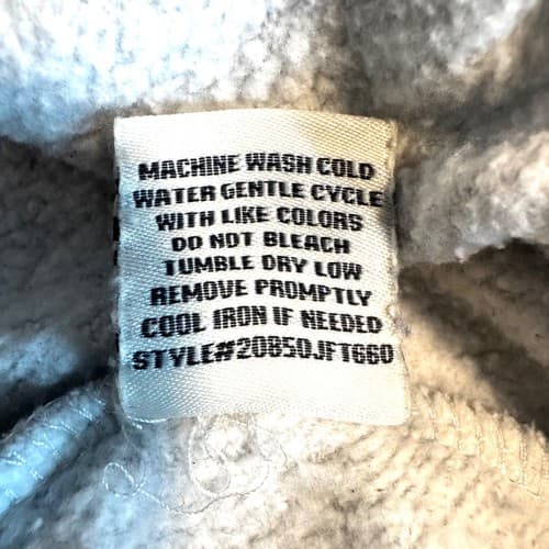 Lazy Sunday Women's Gray Half-Zip Cropped Sweatshirt Size L Excellent Condition - Thumbnail 8